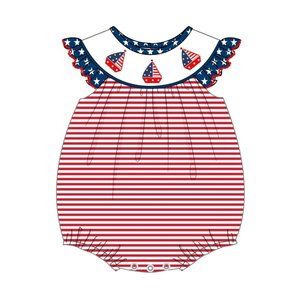 EMBROIDERED PATRIOTIC SAILBOAT BUBBLE - NEW